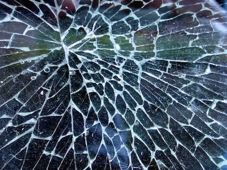 Cracked windshield