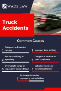 causes of truck accidents infographic